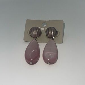 NWT CHICOS Chic Pink Teardrop Drop Earrings